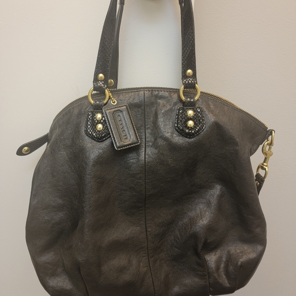Black Leather Coach Bag - Picture 2 of 6